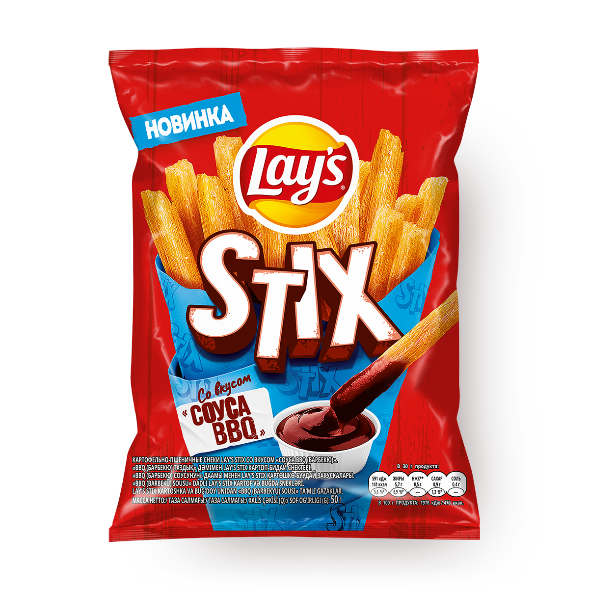 Изображение товара Чипсы картофельные Lay's Stix Соус BBQ 50 г