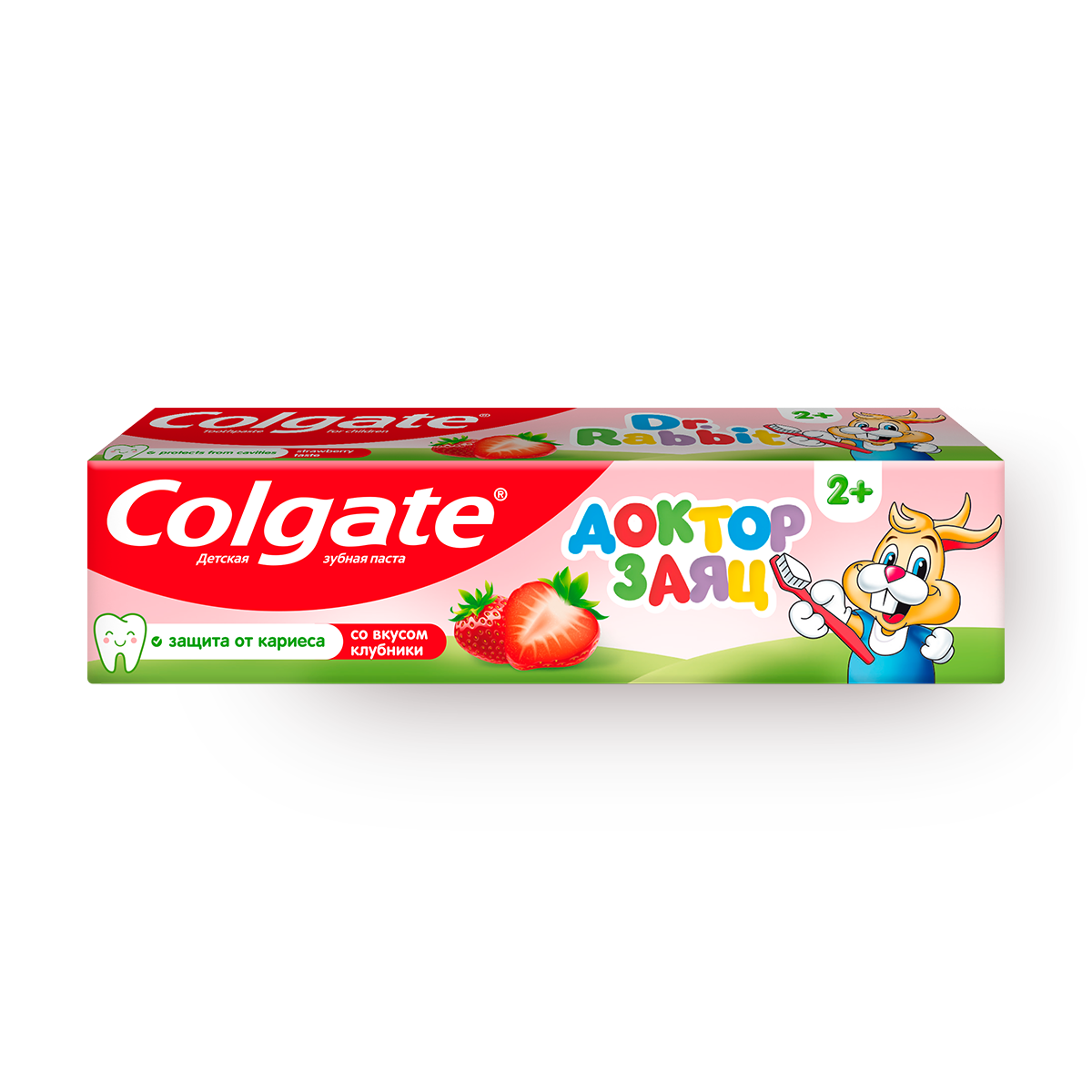 Изображение товара Зубная паста детская Доктор Заяц Colgate вкус клубники от 2 лет 50 мл
