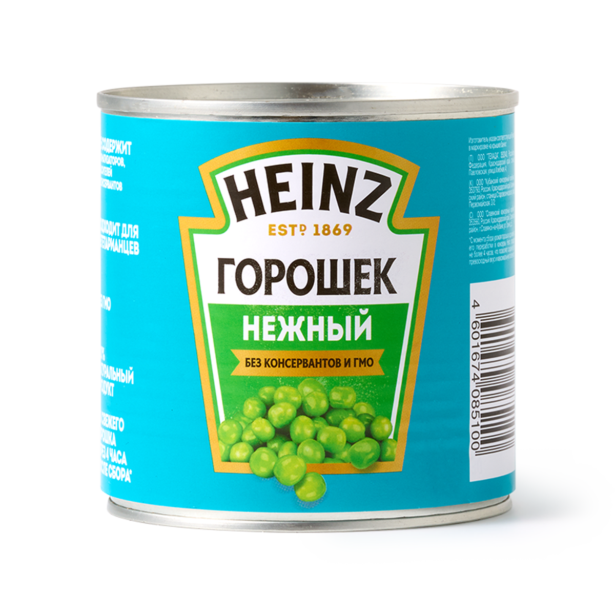 Изображение товара Горошек зелёный Нежный Heinz 400 г