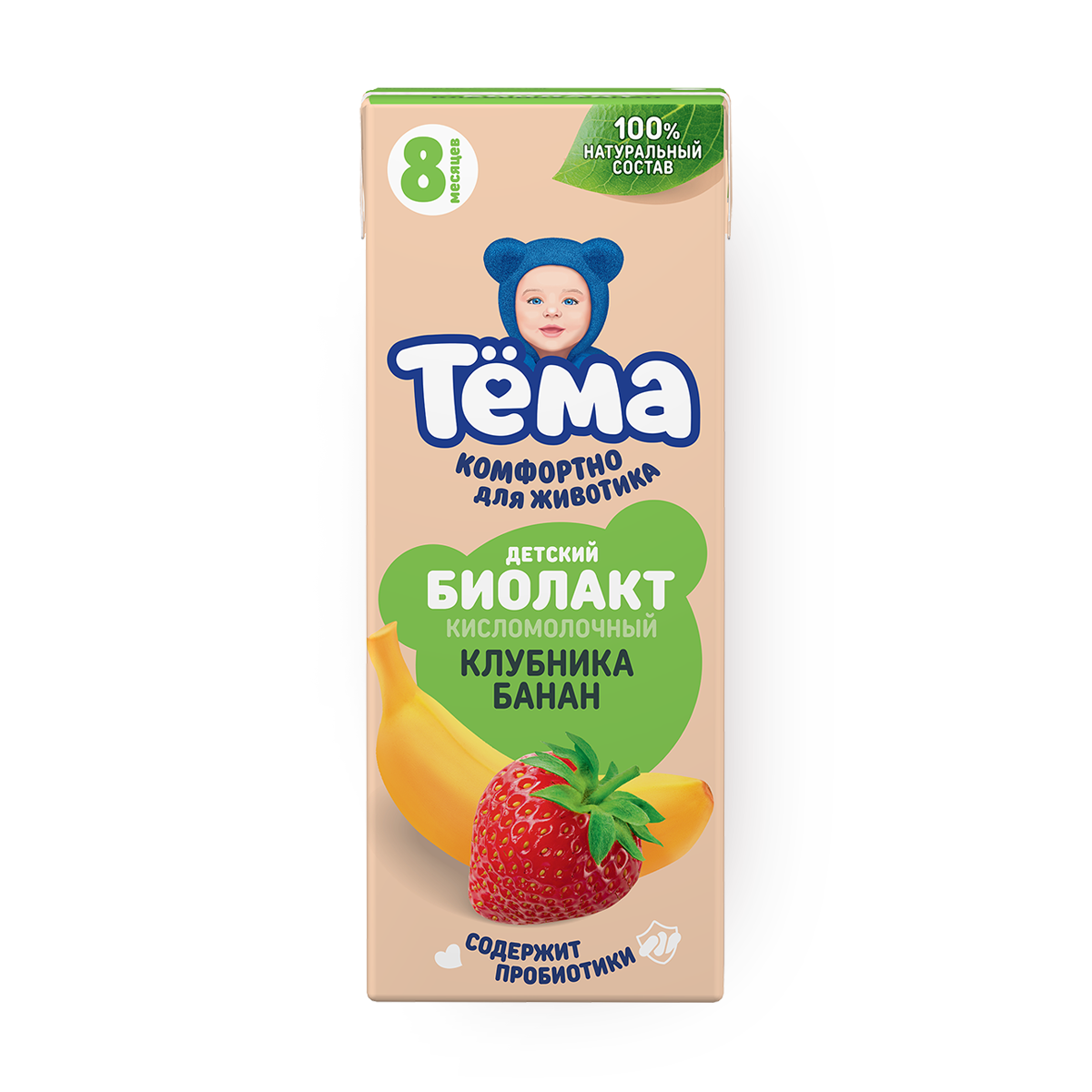 Изображение товара Биолакт «Тёма» клубника-банан с 8 месяцев 206 г