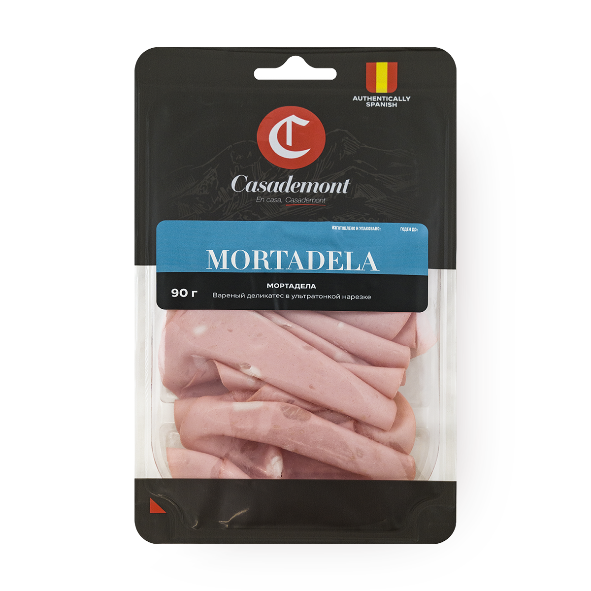 Изображение товара Колбаса Mortadela Casademont варёная нарезка 90 г