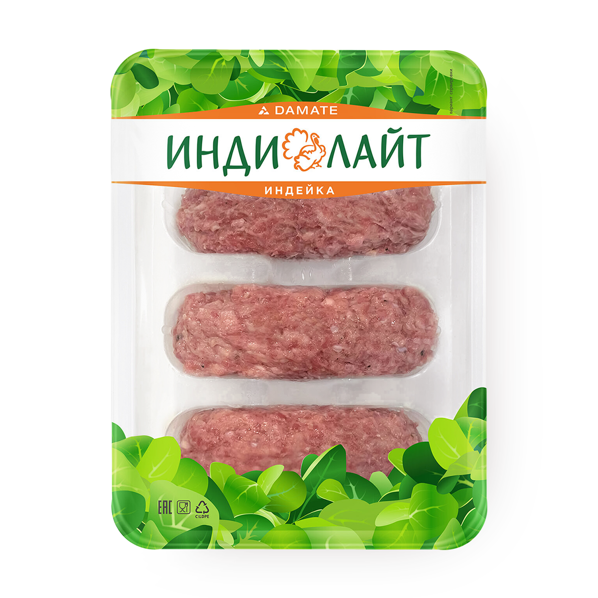 Изображение товара Котлеты рубленые из красного мяса индейки «Индилайт» 340 г