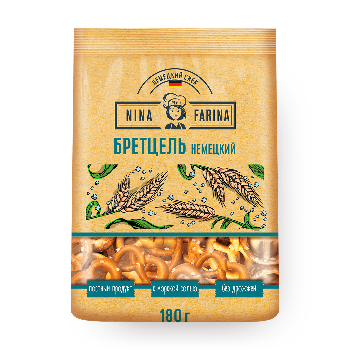 Изображение товара Крендельки Бретцель Nina Farina с солью 180 г