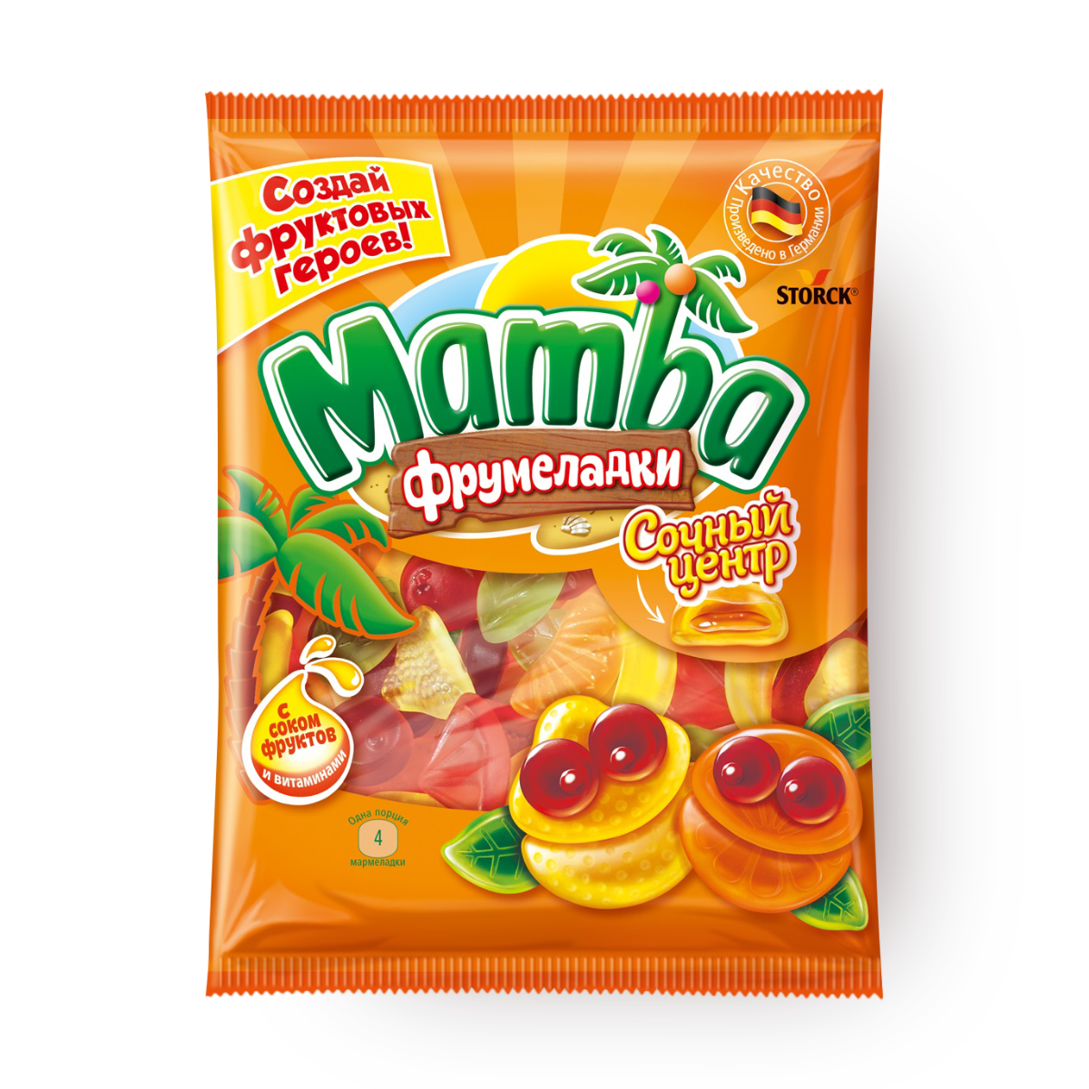 Изображение товара Мармелад жевательный Фрумеладки Сочный центр Mamba 140 г