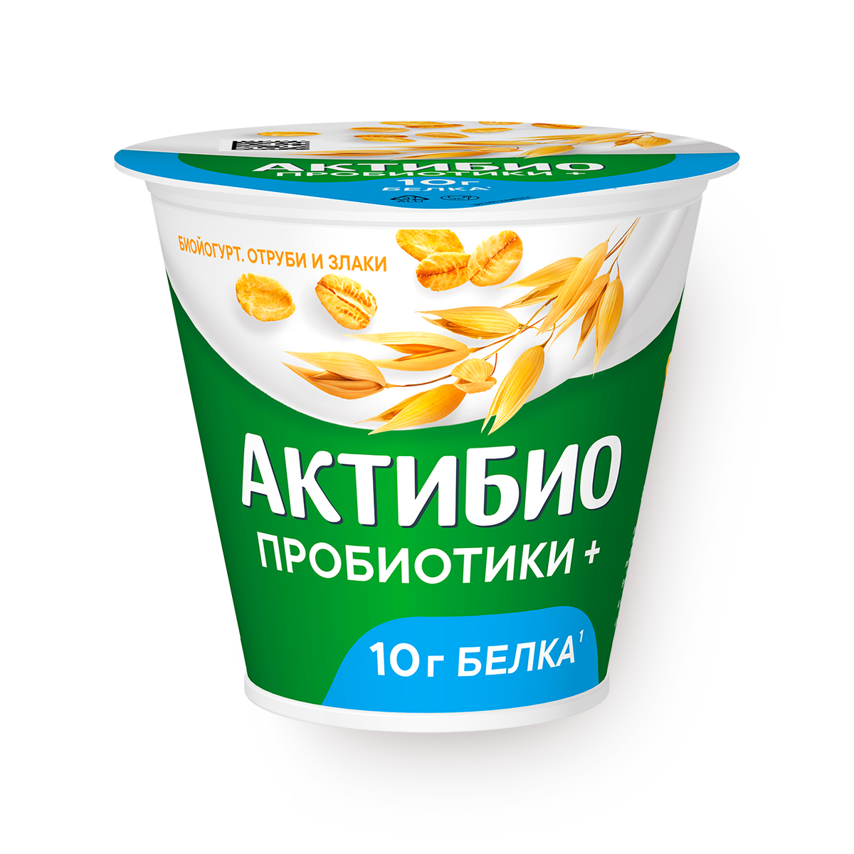 Изображение товара Биойогурт «АктиБио» отруби и злаки 2,9% 220 г