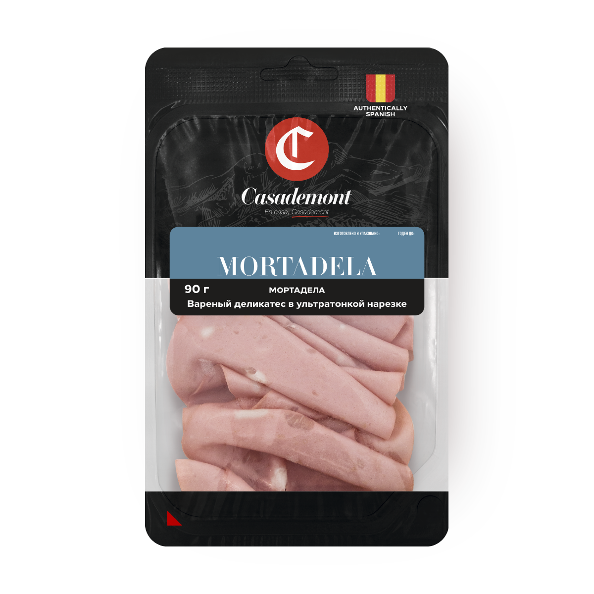 Изображение товара Колбаса Mortadela Casademont варёная нарезка 90 г