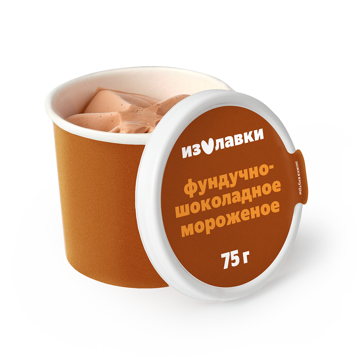 Изображение товара Мороженое Джиандуйя «Из Лавки» фундучно-шоколадное 75 г