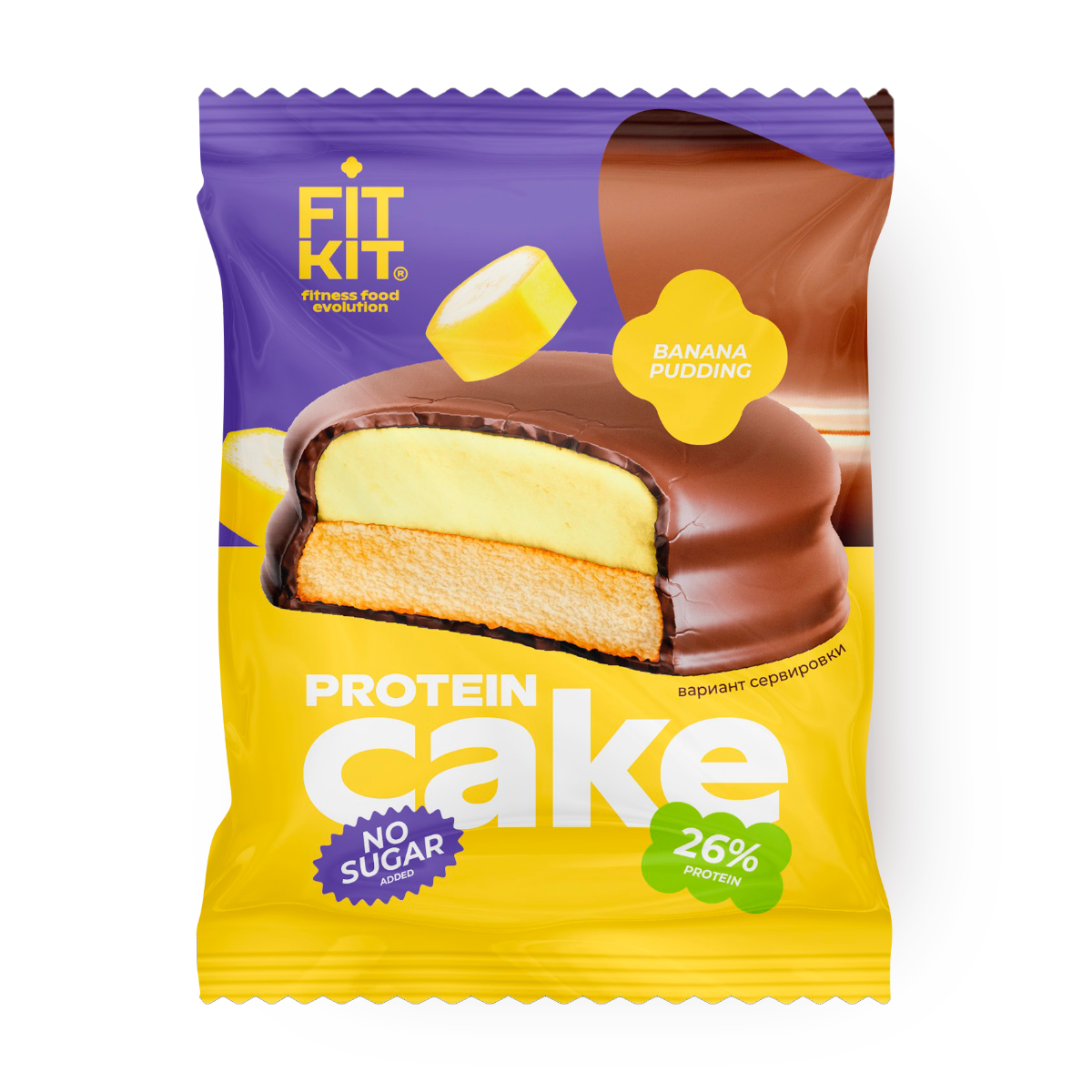Изображение товара Десерт протеиновый Fit Kit со вкусом Банановый пудинг 50 г