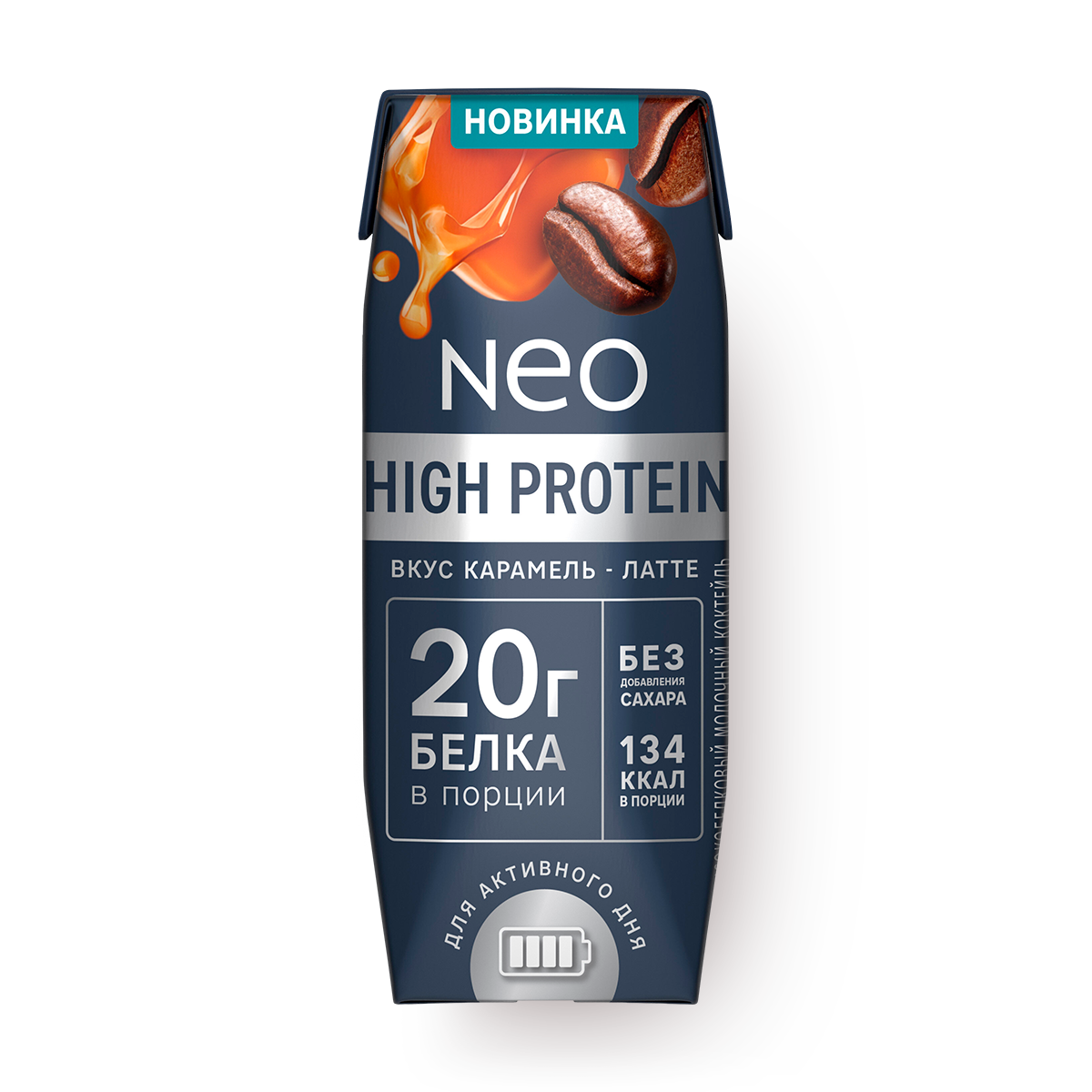 Изображение товара Коктейль Neo High Protein карамельный латте 260 г