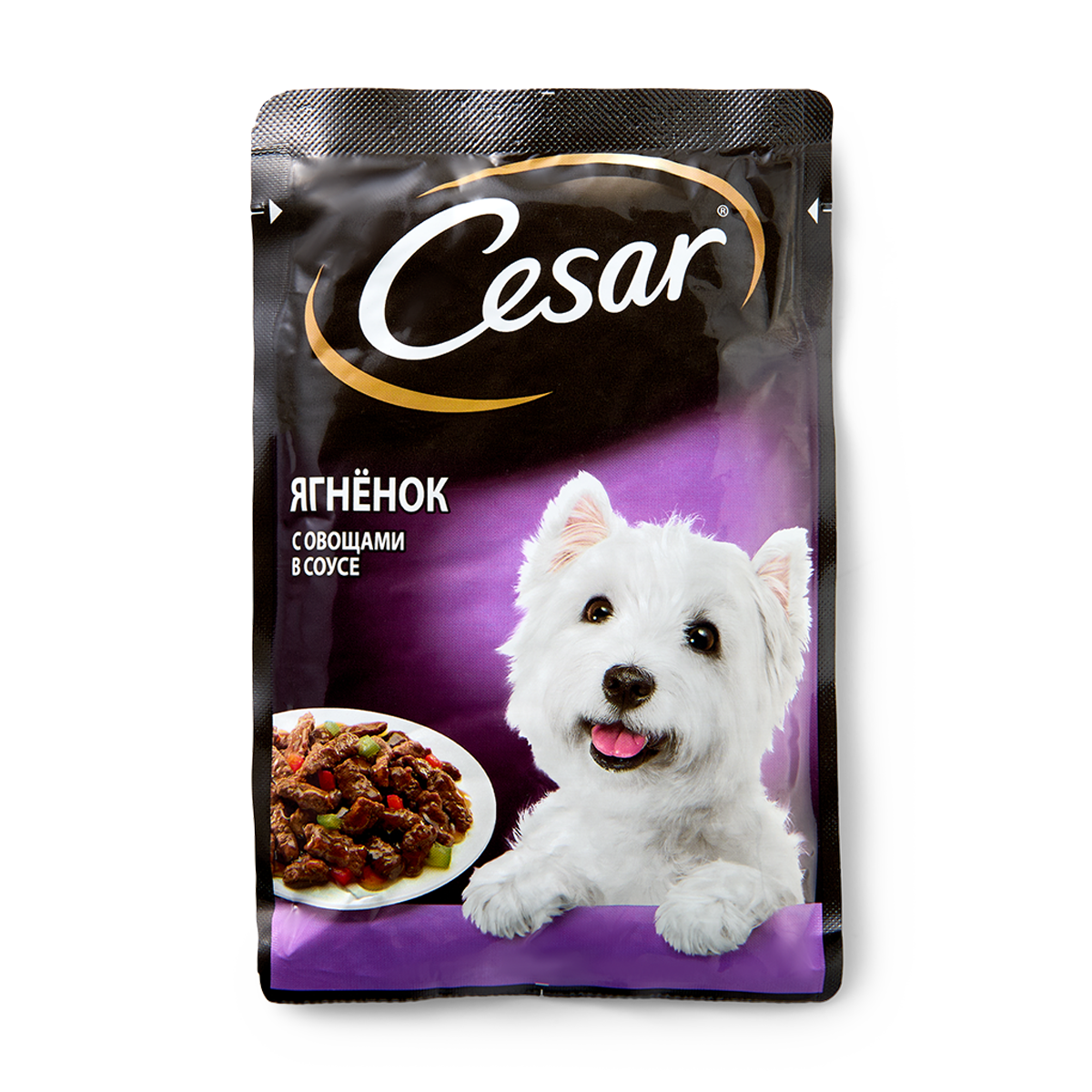 Изображение товара Влажный корм для собак Cesar ягнёнок с овощами в соусе 85 г