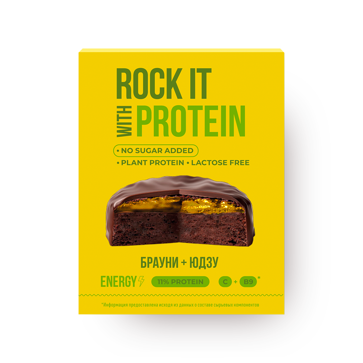 Изображение товара Бисквит протеиновый Rock It With Шоколадный брауни юдзу 50 г