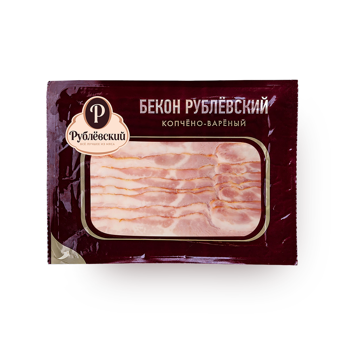 Изображение товара Бекон «Рублёвский» копчено-варёный нарезка 150 г