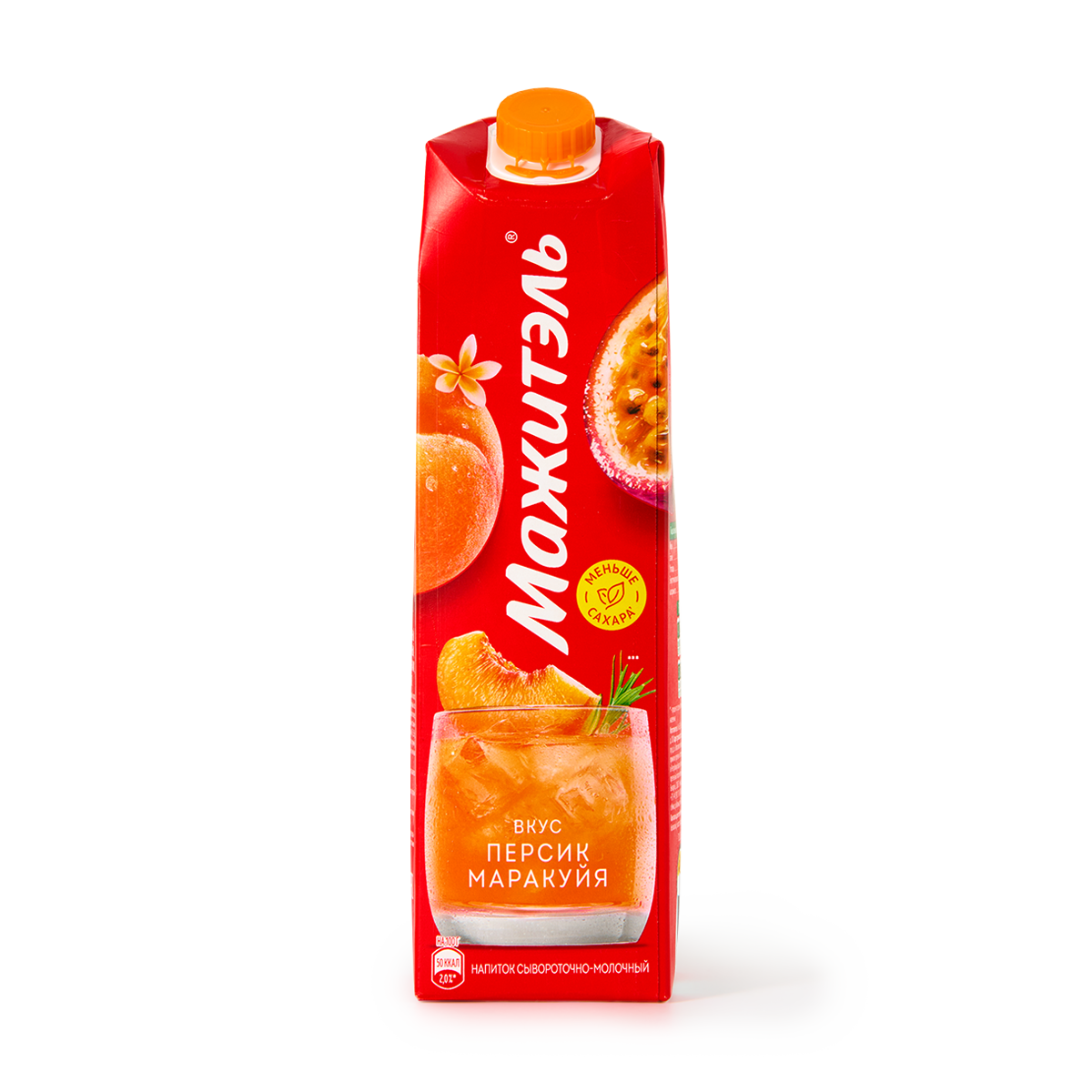 Изображение товара Напиток сывороточный с соком «Мажитэль» персик-маракуйя 905 мл