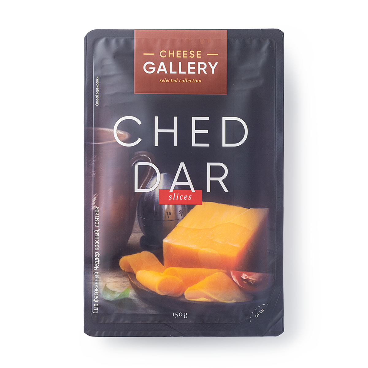 Изображение товара Сыр Чеддер красный Cheese Gallery 50% нарезка 150 г