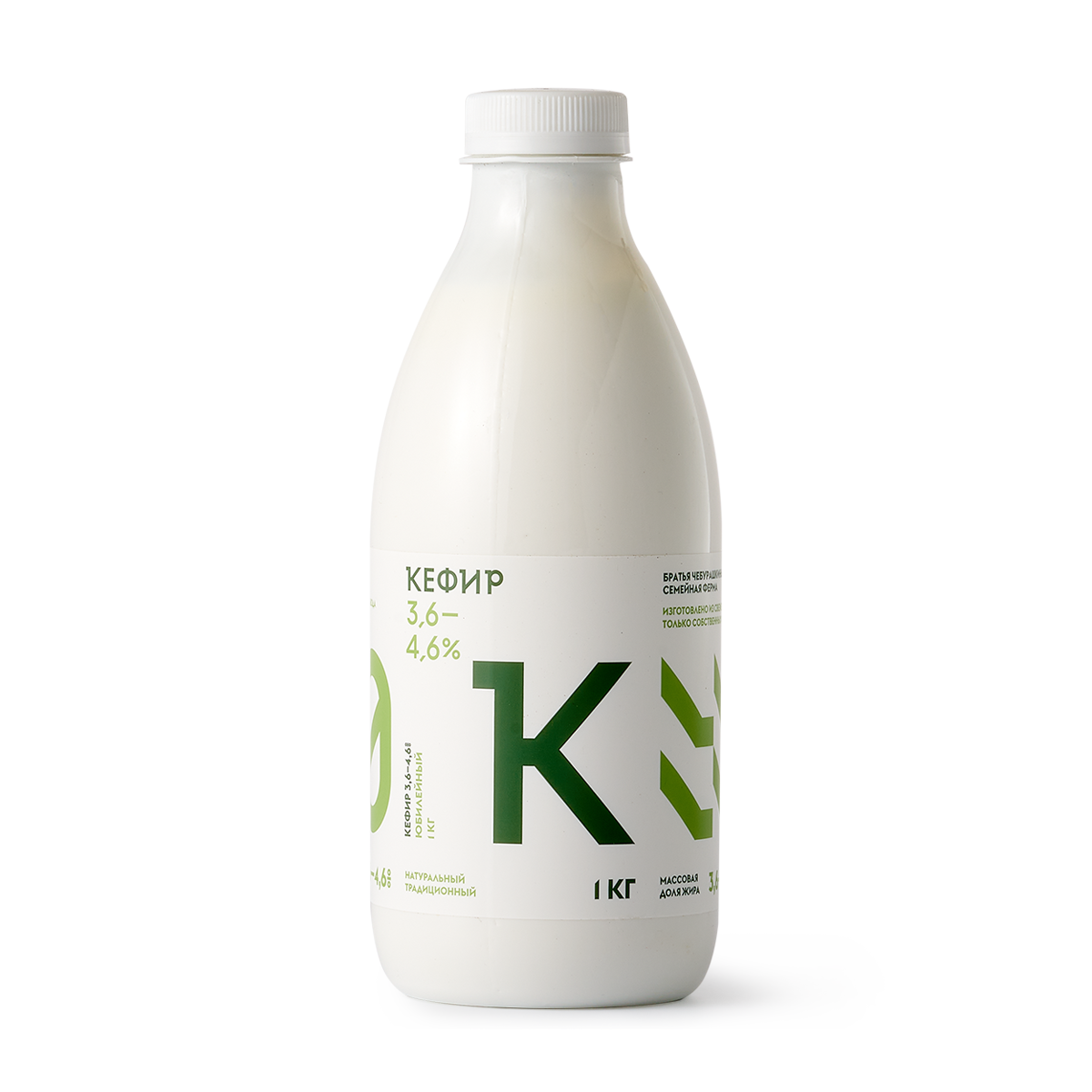 Изображение товара Кефир 3,6-4,6% «Братья Чебурашкины» из цельного молока 1 л