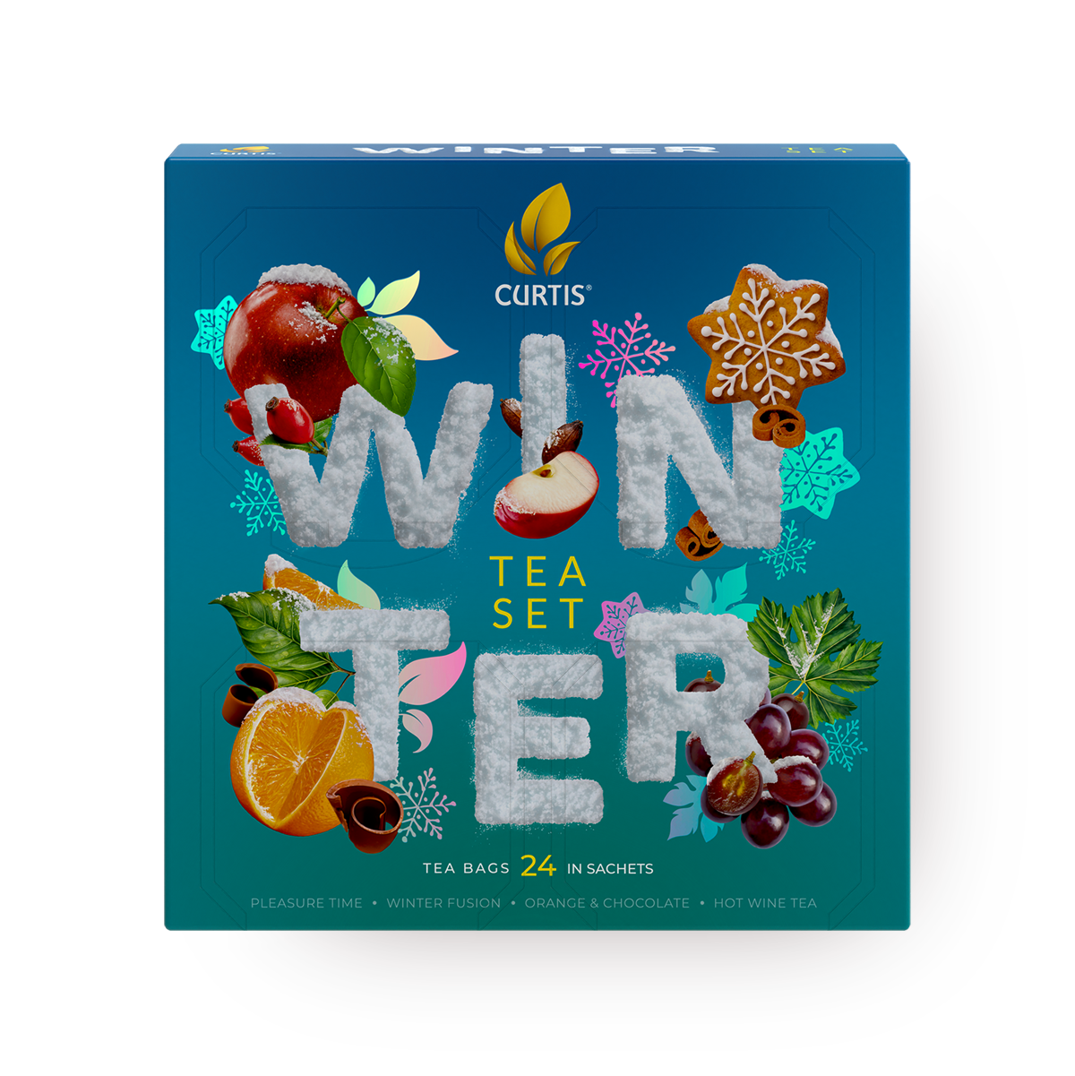 Изображение товара Набор чая из 4 вкусов Curtis Winter Tea Set в пакетиках 24 шт.