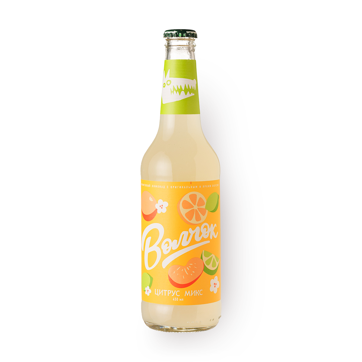 Изображение товара Лимонад «Волчок» цитрус микс газированный 450 мл