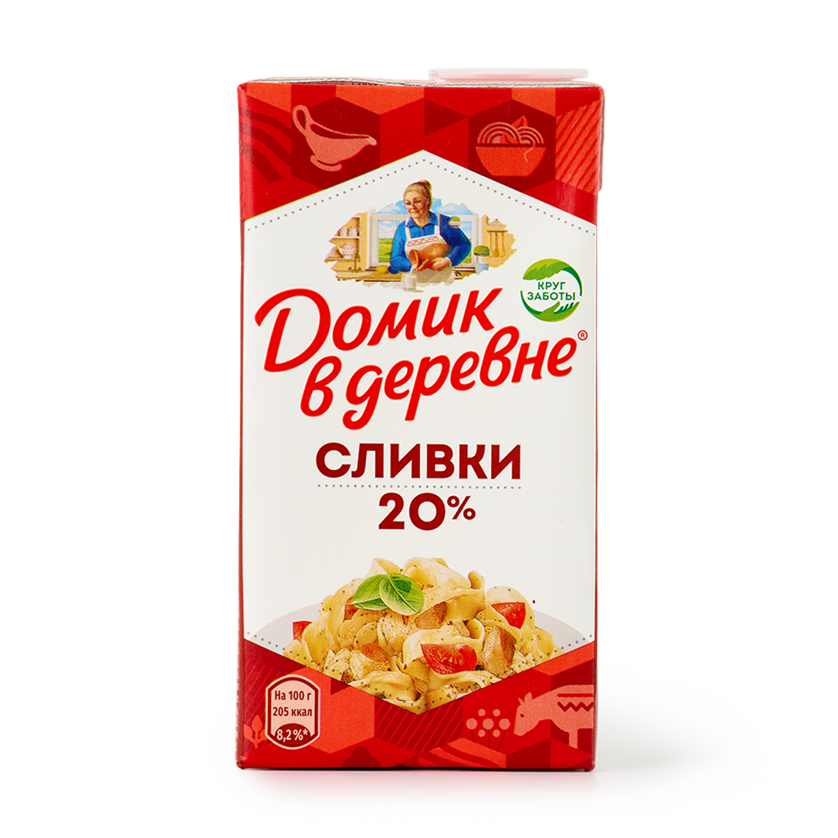 Изображение товара Сливки 20% «Домик в деревне» стерилизованные 480 г