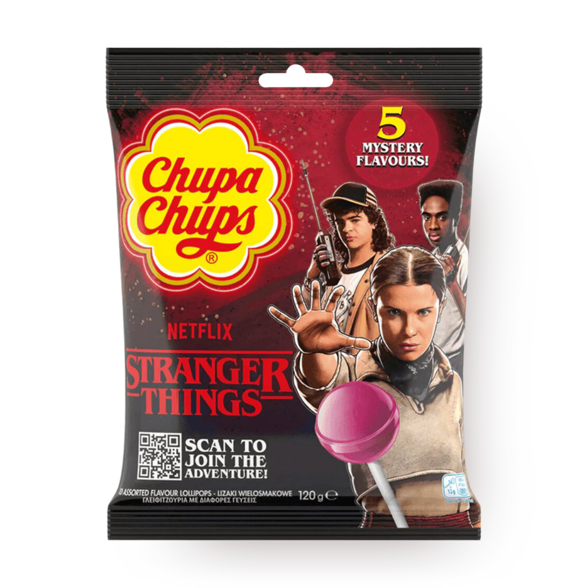 Изображение товара Карамель Chupa Chups яблоко-ананас-клубники со сливками 120 г