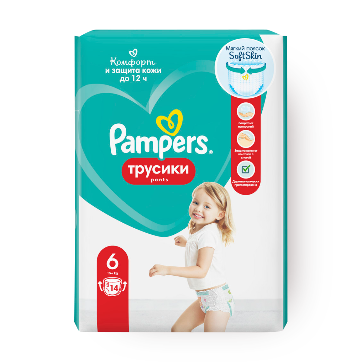 Изображение товара Подгузники-трусики Pampers Pants (15+ кг) размер 6 14 шт.
