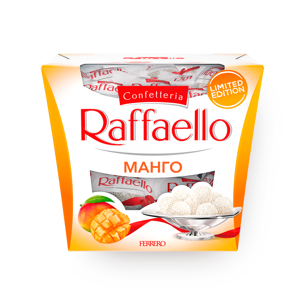 Изображение товара Конфеты Raffaello с миндалём и манго 130 г