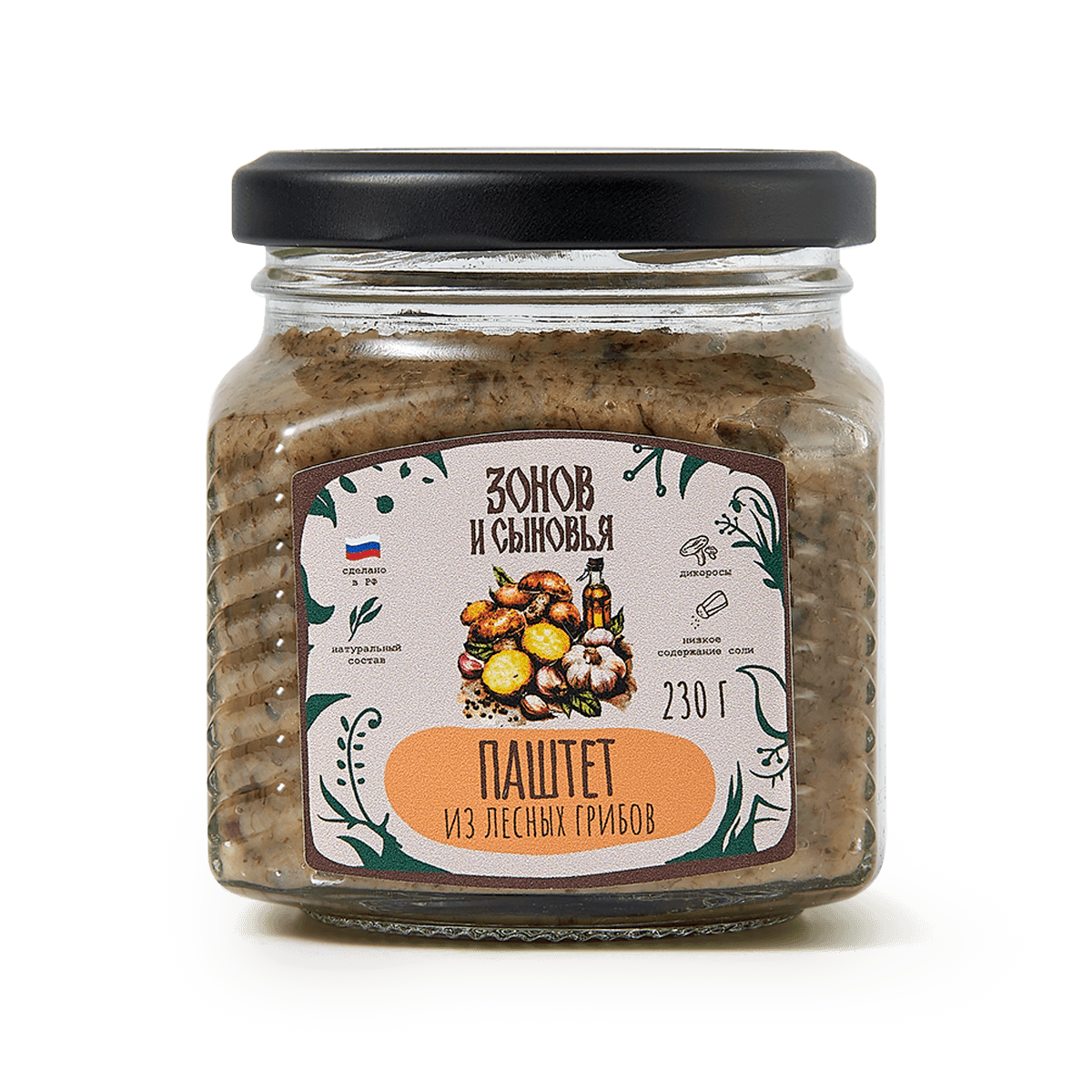 Изображение товара Паштет из лесных грибов «Зонов и сыновья» 230 г