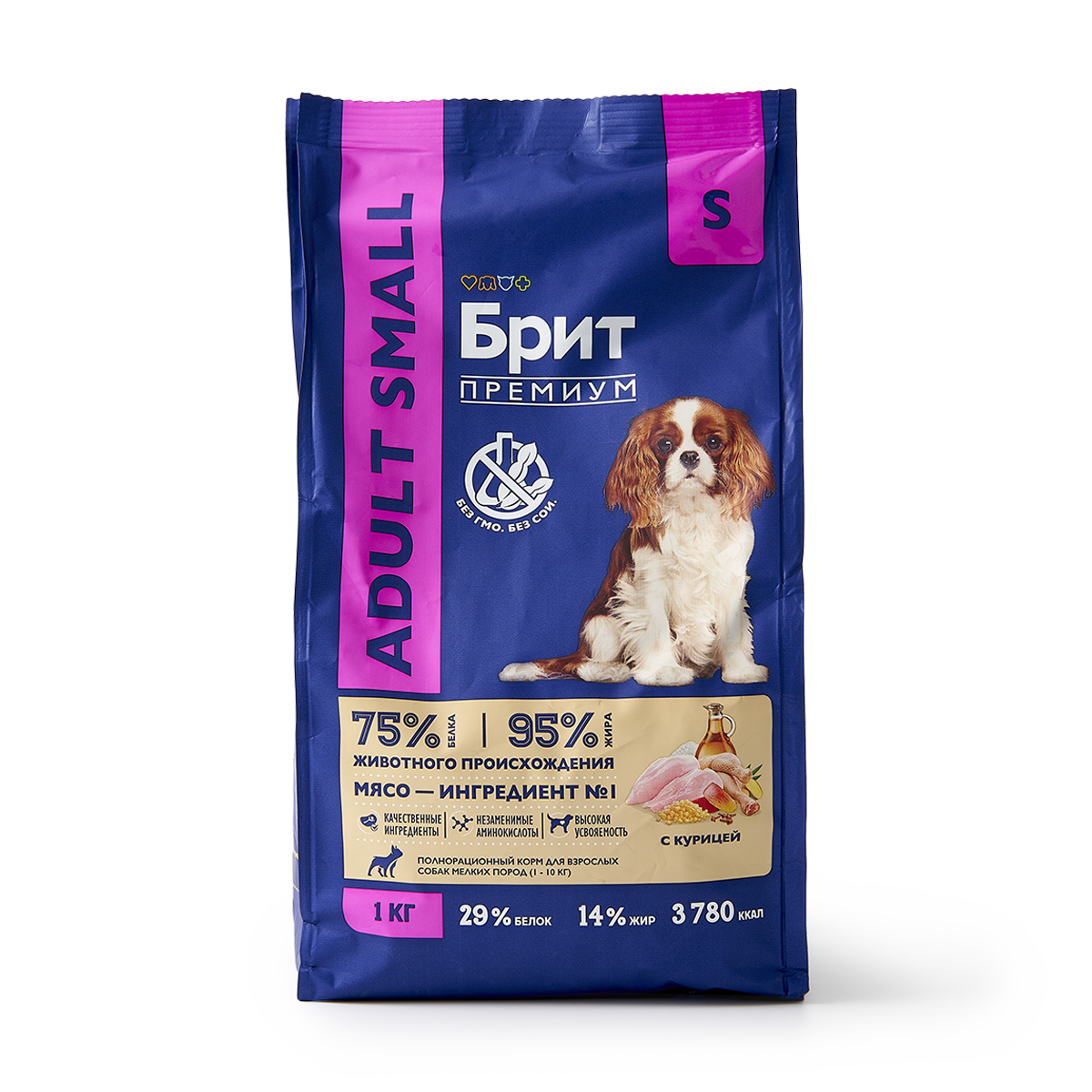 Изображение товара Сухой корм для собак мелких пород Brit Premium Adult Small с курицей 1 кг