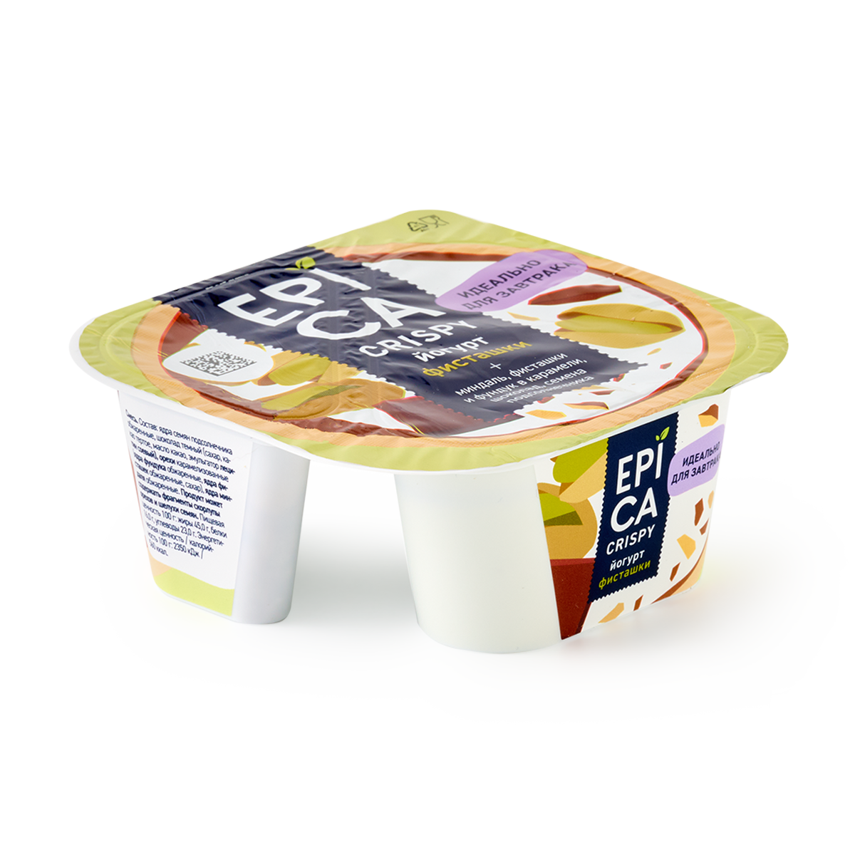 Изображение товара Йогурт Epica Crispy с фисташками 10,5% 140 г