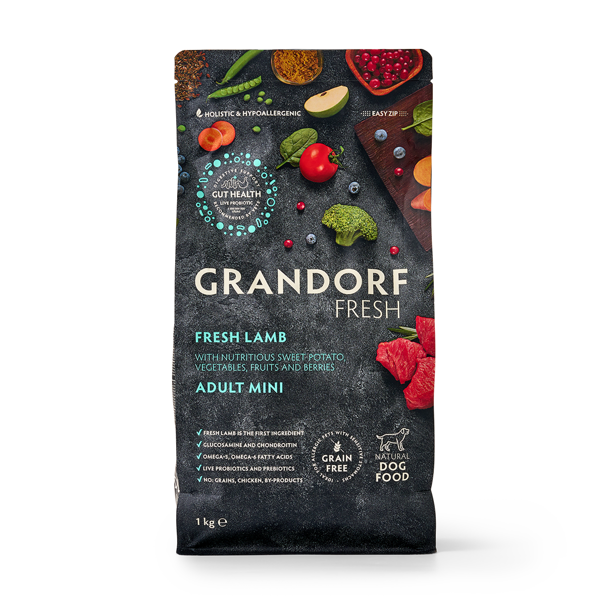 Изображение товара Сухой корм для собак мелких пород Grandorf с ягнёнком и бататом 1 кг