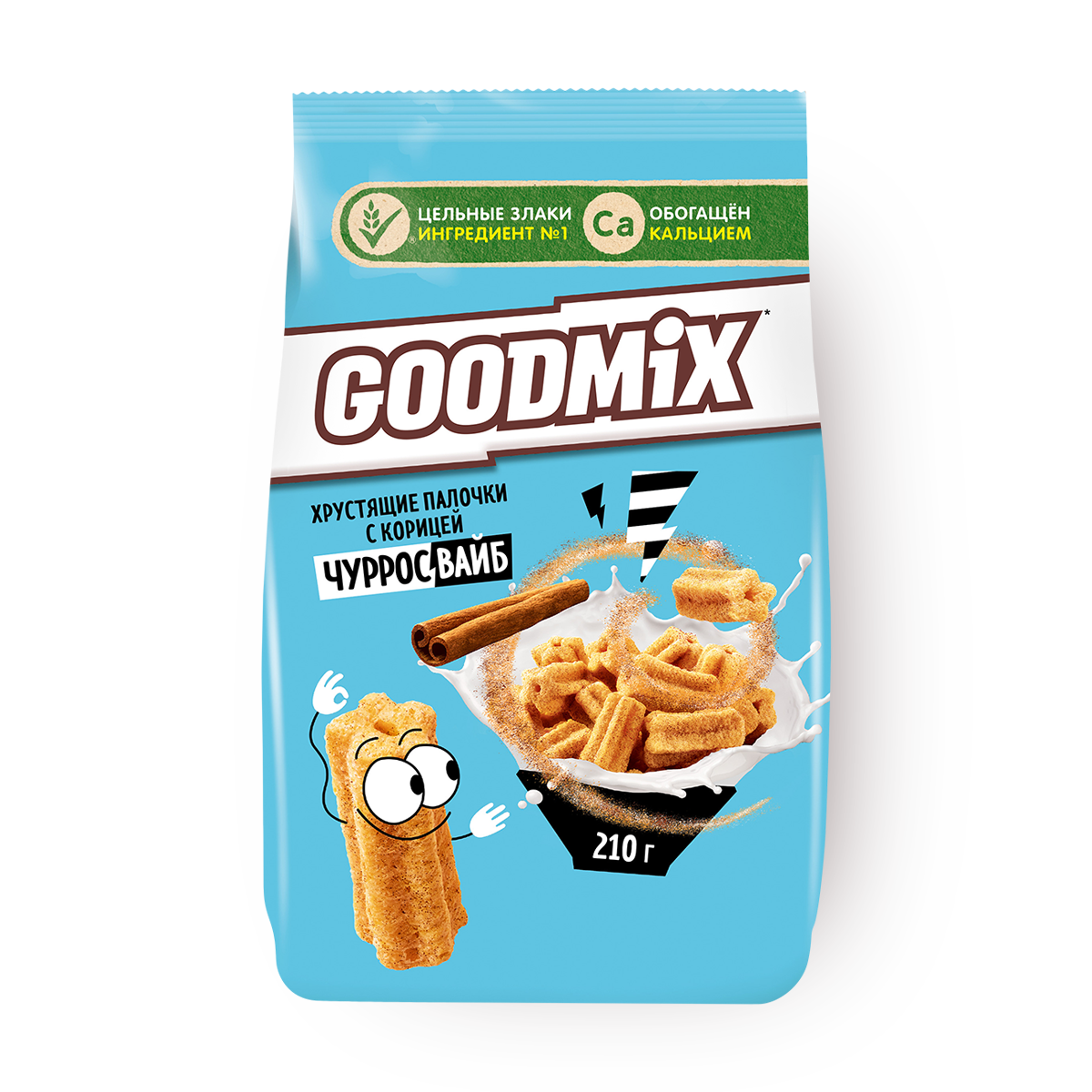 Изображение товара Палочки хрустящие ЧурросВайб Goodmix с корицей 210 г