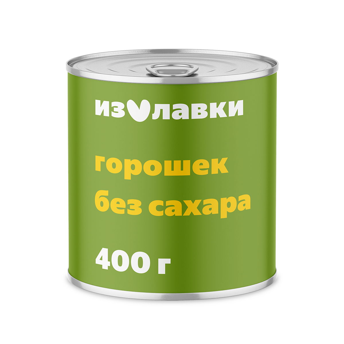 Изображение товара Горошек зелёный молодой «Из Лавки» без сахара 400 г