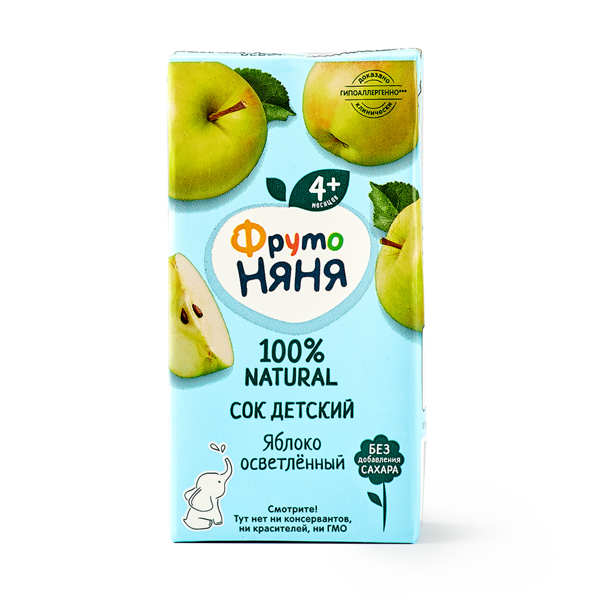 Изображение товара Сок «ФрутоНяня» яблоко осветлённый c 4 месяцев 200 мл
