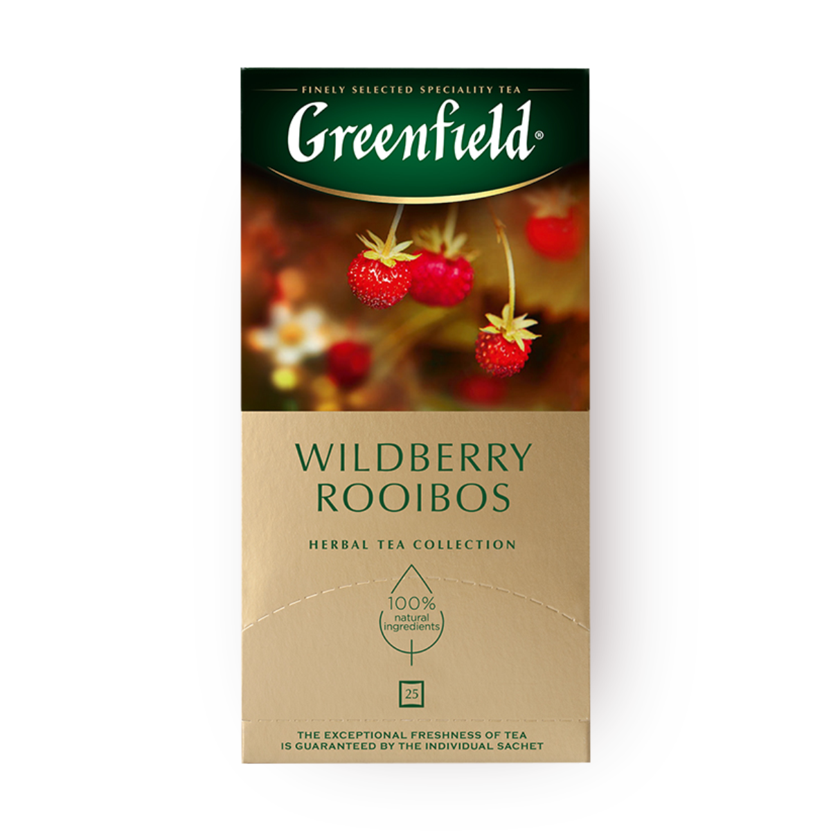 Изображение товара Чай травяной Wildberry Rooibos Greenfield в пакетиках 25 шт.