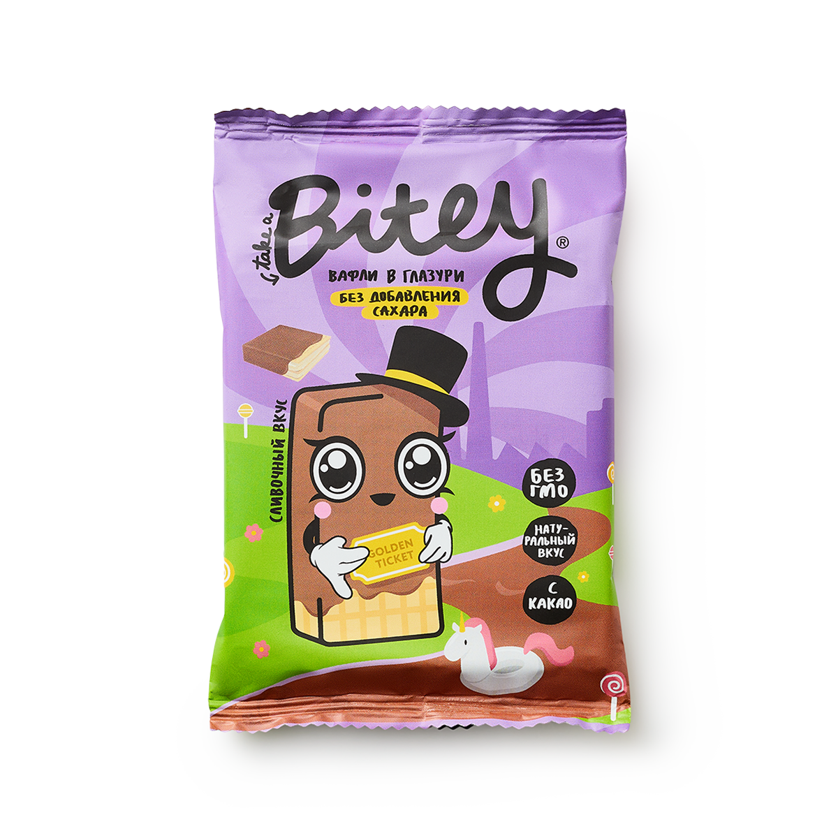 Изображение товара Вафли Take a Bitey сливочный вкус в глазури без добавления сахара 35 г