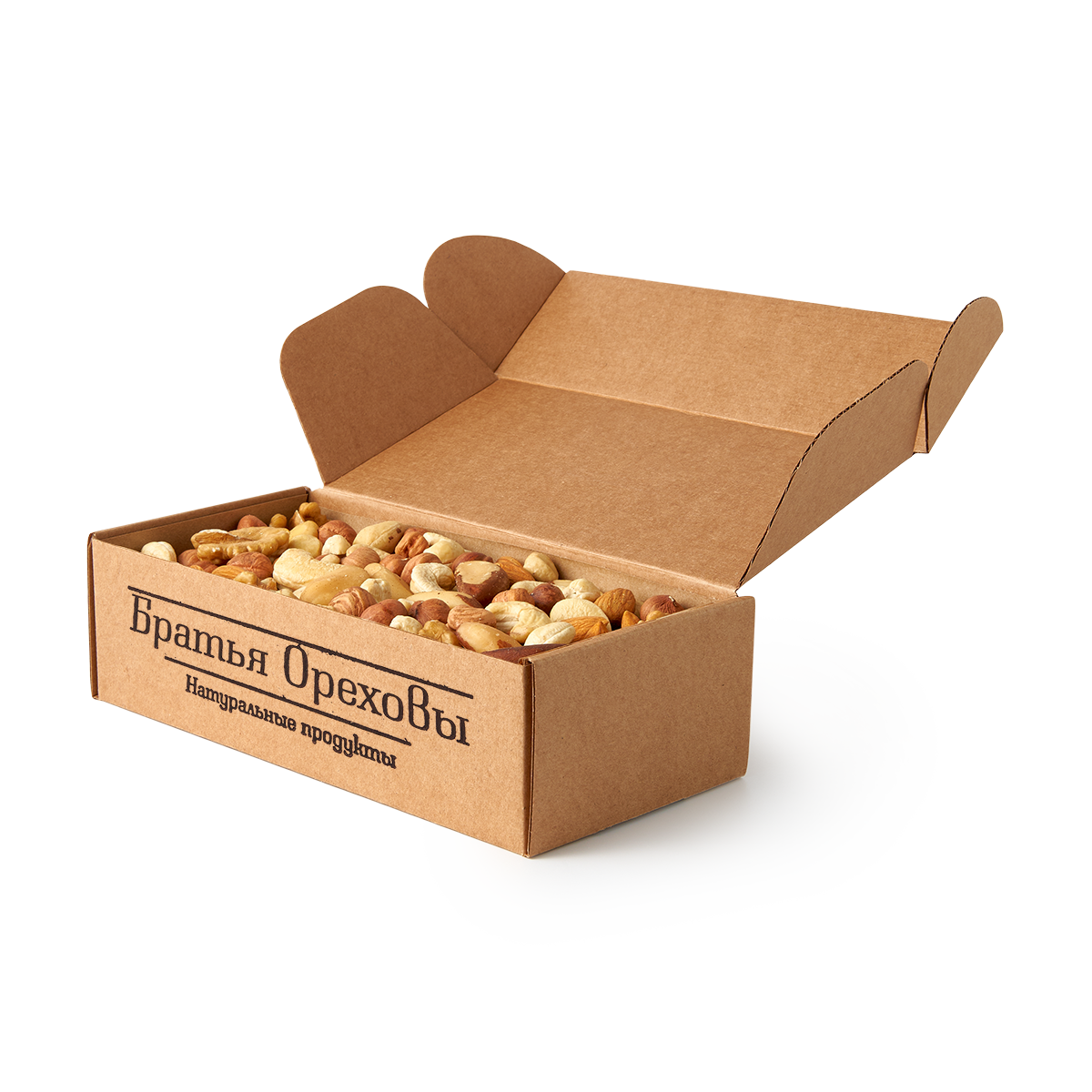 Изображение товара Смесь ореховая «Братья Ореховы» Премиум кешью, миндаль, фундук, грецкий орех, бразильский орех 500 г