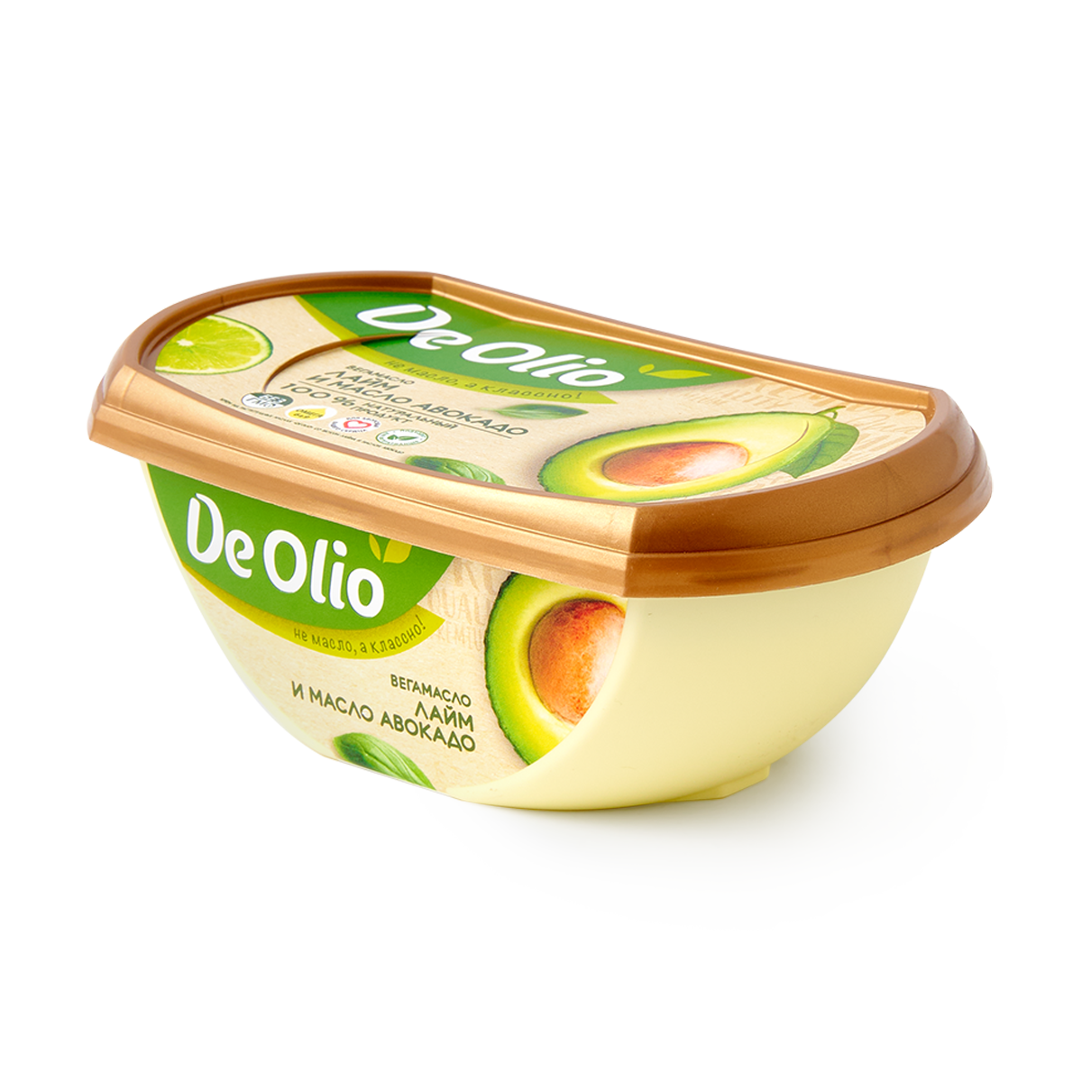 Изображение товара Крем растительный 72,5% Вегамасло De Оlio лайм и масло авокадо 220 г