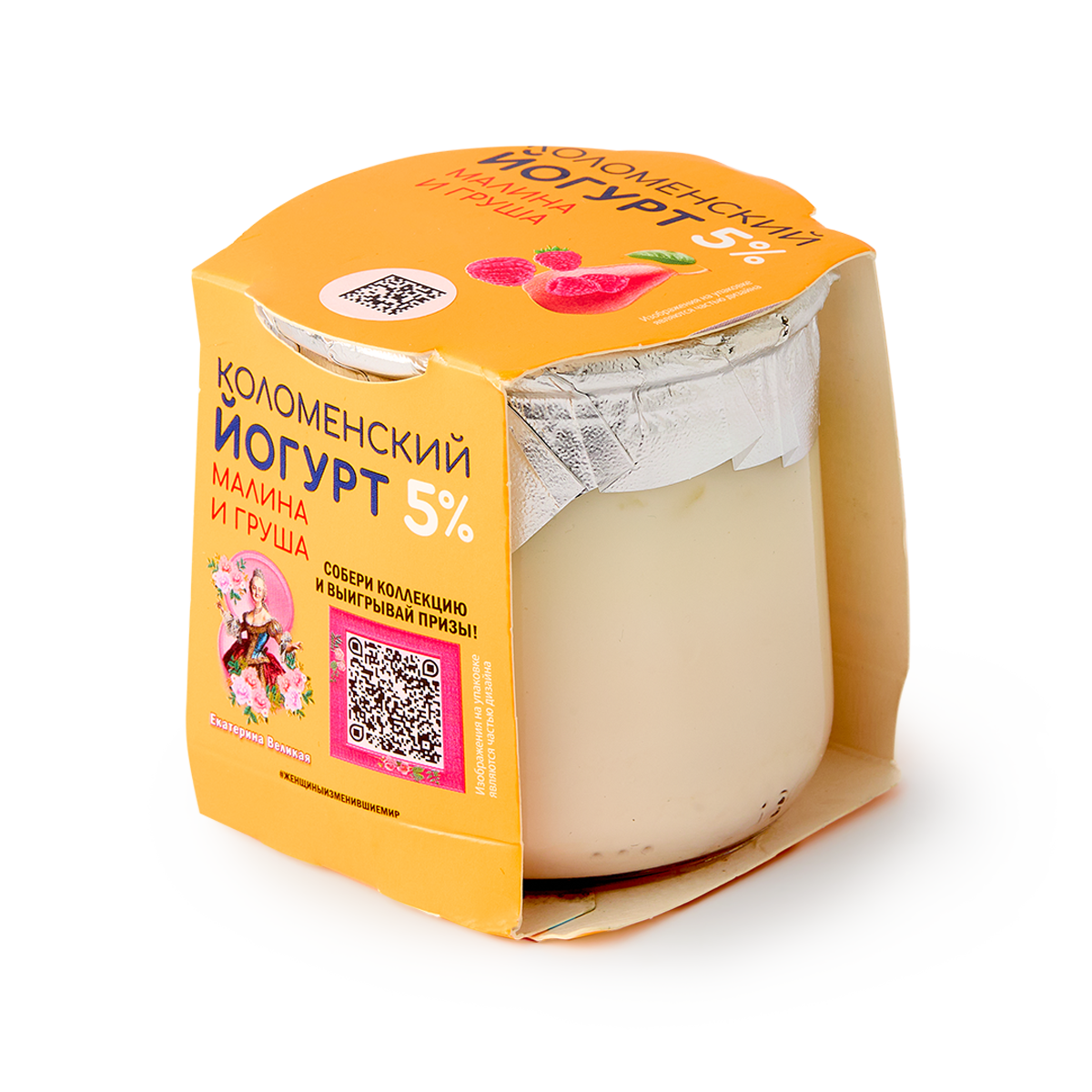 Изображение товара Йогурт «Коломенский» малина и груша 5% 170 г