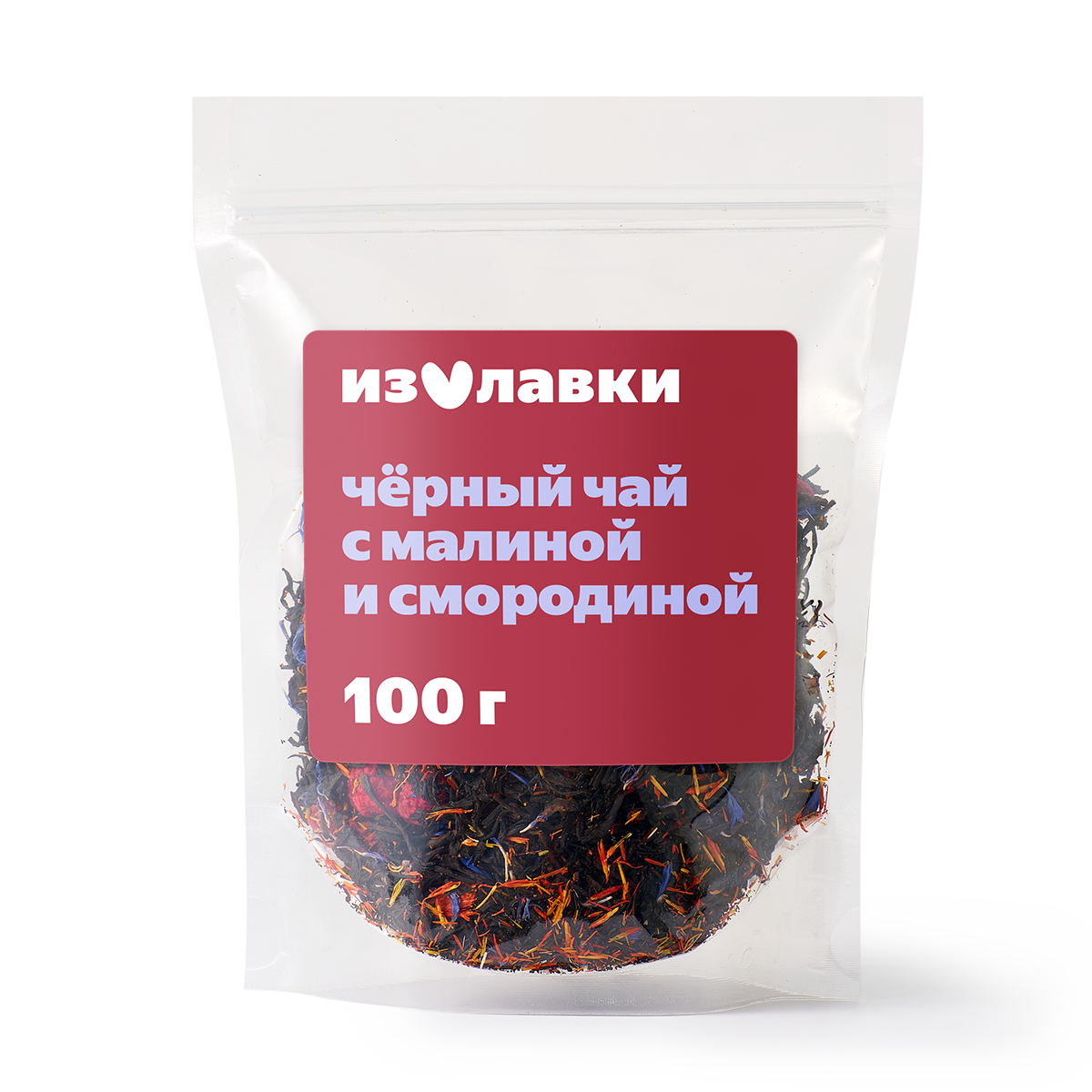 Изображение товара Чай чёрный крупнолистовой «Из Лавки» со смородиной и малиной 100 г