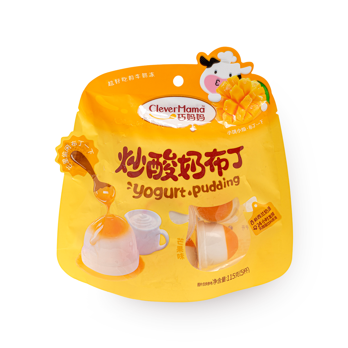 Изображение товара Пудинг йогуртовый Clever Mama манго 115 г