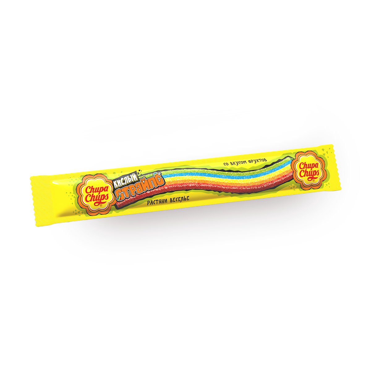 Изображение товара Мармелад жевательный Страйпсы Chupa Chups кислые 10 г