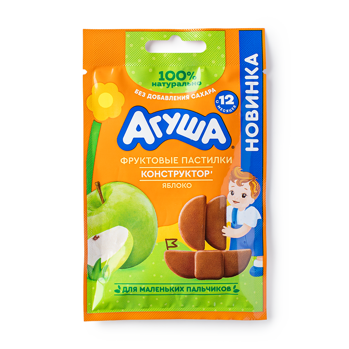Изображение товара Пастилки фруктовые Конструктор «Агуша» яблоко с 12 месяцев 12 г