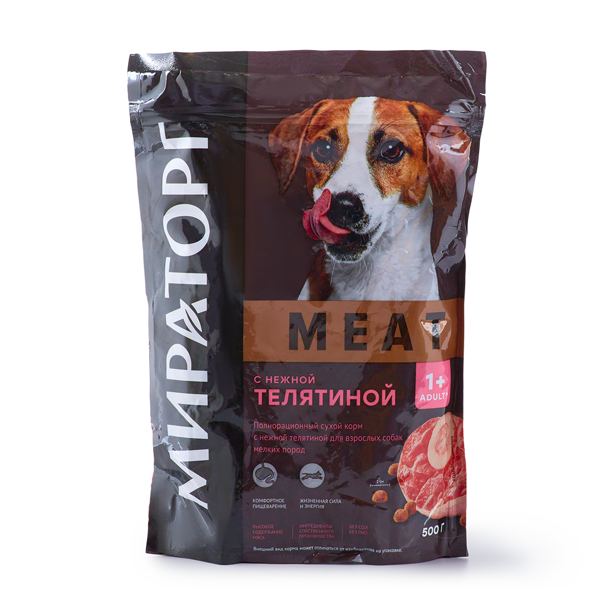 Изображение товара Сухой корм для собак мелких пород «Мираторг» Meat с нежной телятиной 500 г