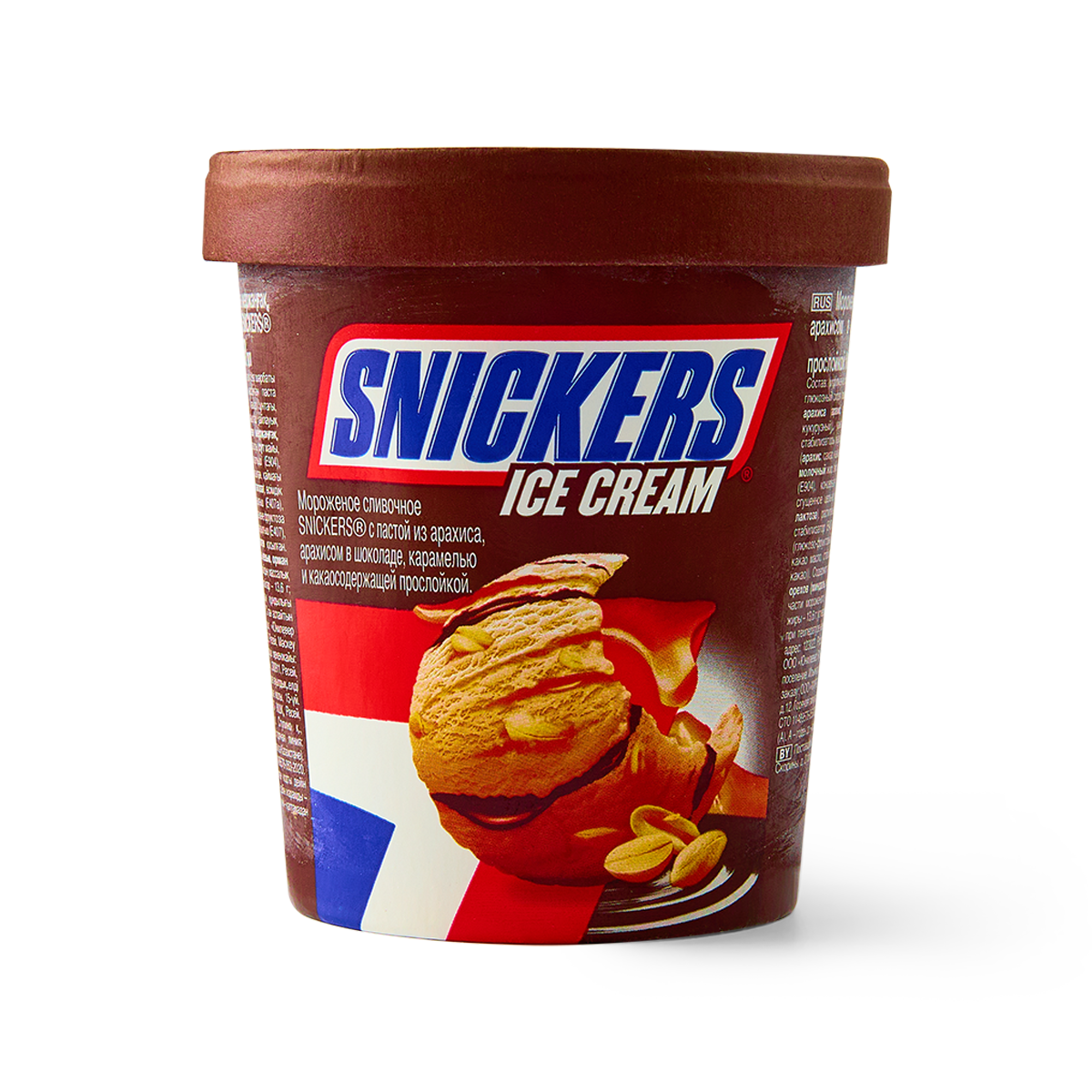 Изображение товара Мороженое сливочное Snickers 340 г