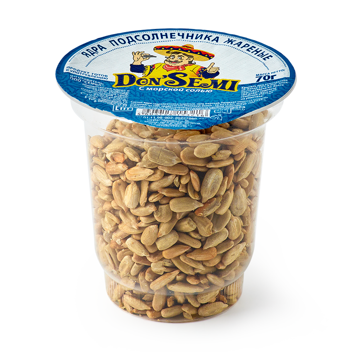 Изображение товара Семечки жареные Don Semi с морской солью 70 г
