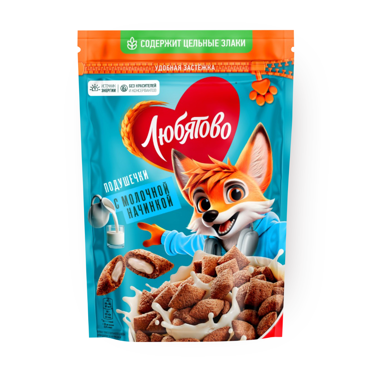 Изображение товара Подушечки «Любятово» с молочной начинкой 220 г
