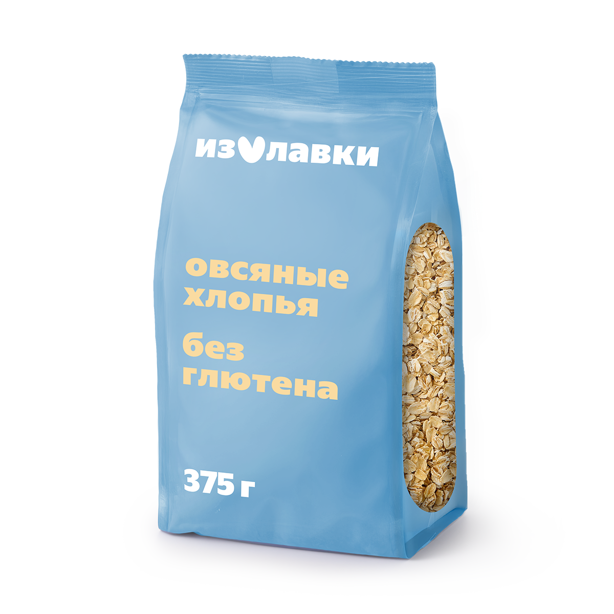 Изображение товара Хлопья овсяные «Из Лавки» из голозёрного овса без глютена 375 г