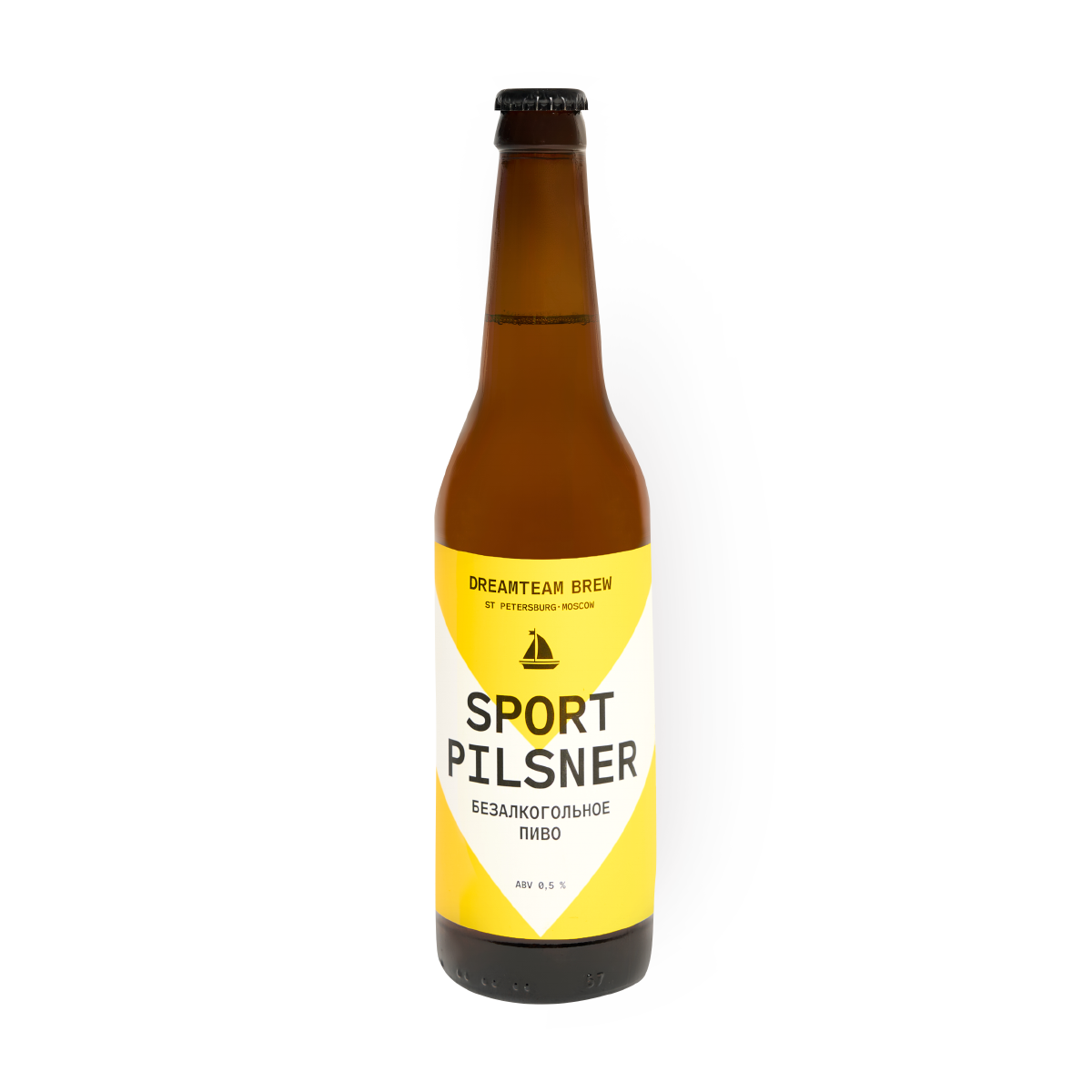 Изображение товара Пиво 0.5% светлое Sport Pilsner Dreamteam Brew 450 мл