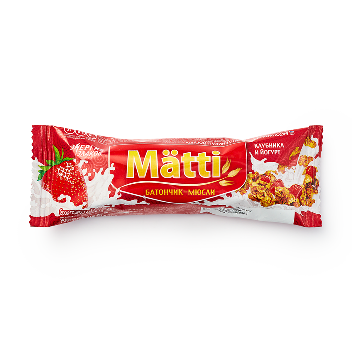 Изображение товара Батончик-мюсли Matti клубника и йогурт 24 г