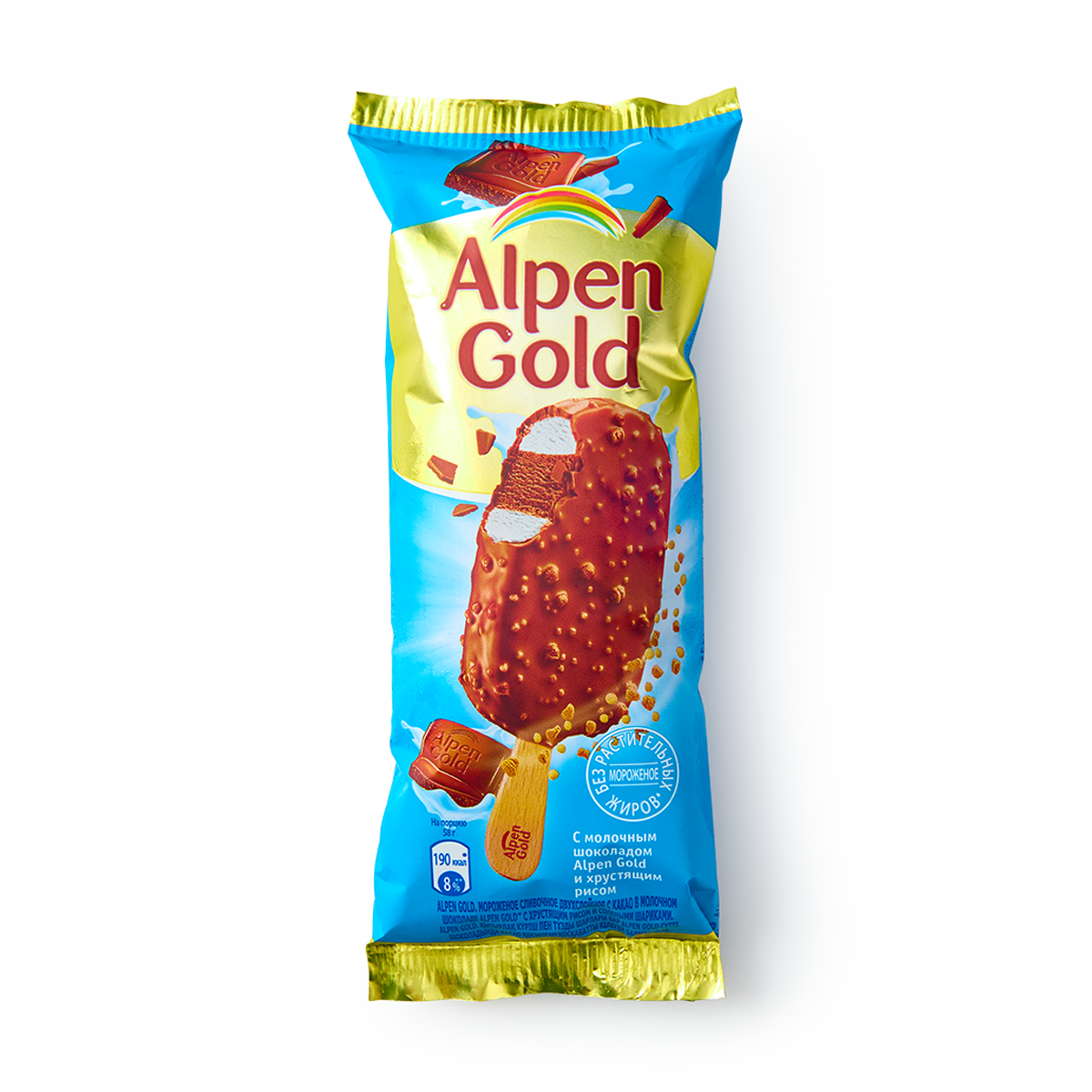 Изображение товара Мороженое Alpen Gold с хрустящим рисом и солёными шариками эскимо 58 г