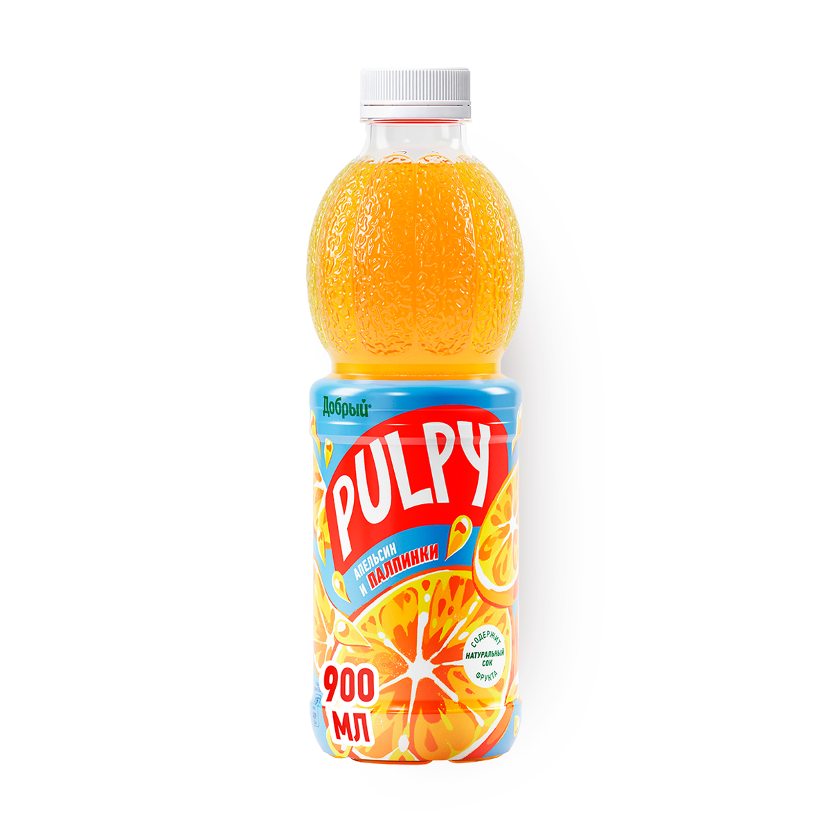Изображение товара Напиток сокосодержащий Апельсин «Добрый» Pulpy 900 мл